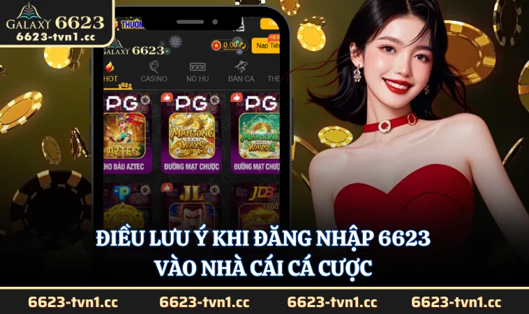 Điều lưu ý khi đăng nhập 6623 vào nhà cái cá cược